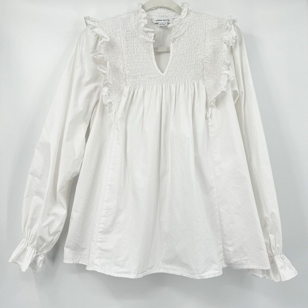 ASOS White Ruffle Blouse